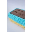 Kép 2/4 - Fecskék a dróton 15x20 cm-es téglalap alakú horgolható faalap - Wood Stitch Collection