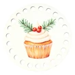 Kép 1/3 - Karácsonyi muffin - 10 cm kör horgolható alap