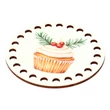 Kép 2/3 - Karácsonyi muffin - 10 cm kör horgolható alap