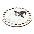 Kép 3/3 - Cuki szellem - 10 cm kör horgolható alap - Halloween minisorozat