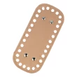 Kép 1/5 - Nugát színű mini bőr táskaalj - Bármitartó.hu