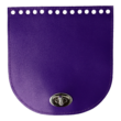 Kép 1/5 - Viola színű íves bőr táskafedél - Bármitartó.hu