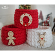 karácsonyi díszek - 4 db-os felvarrható fa figura szett karácsonyi díszek - 4 db-os felvarrható fa figura szett
