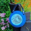 Kép 4/5 - Patentos bőr kézi táskafogó párban - Boho mintás - 30 cm