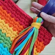 Kép 4/5 - Bojttal együtt teljes a madaras mintás táska - Bármitartó.hu