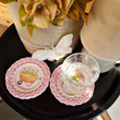 Kép 2/5 - Tulipánok talicskában - kör 10 cm-es horgolható faalap