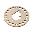 Kép 4/4 - Kiscsirke - kör 8,5 cm-es áttört mintás horgolható faalap