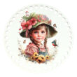 Kép 1/2 - Kislány kalapban - kör 15 cm horgolható alap