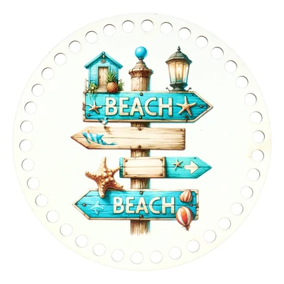 Beach - kör 15 cm horgolható alap
