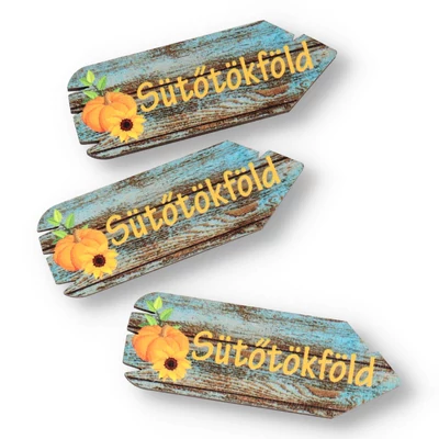 Sütőtökföld - fabiléta - 3 db/csomag