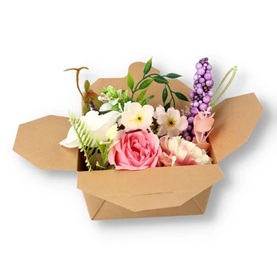 Műnövény box - virágok és zöldek