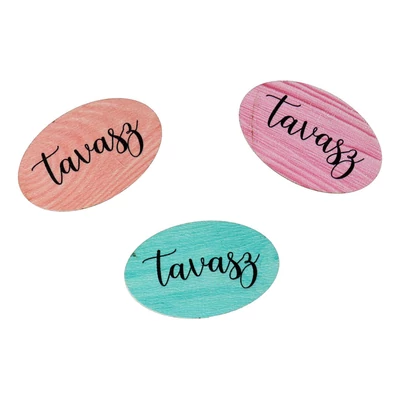 Tavasz - színes fa biléták - 3 db/szett