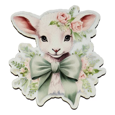 Bárányka - színes fa biléta