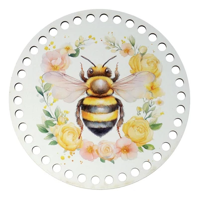 Méhecske - kör 15 cm horgolható alap