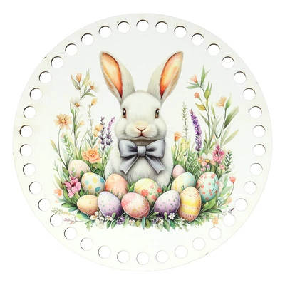 Húsvéti nyúl - kör 15 cm horgolható alap