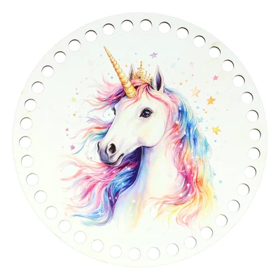 Unikornis - kör 15 cm horgolható alap