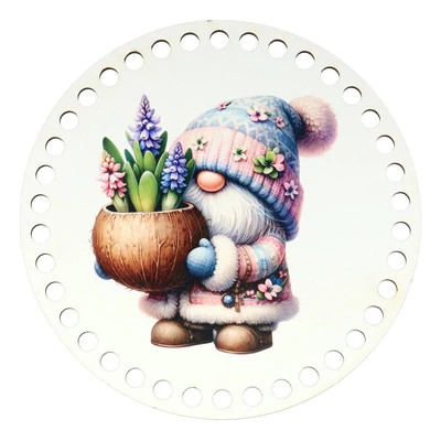 Jácintos manó - kör 15 cm horgolható alap