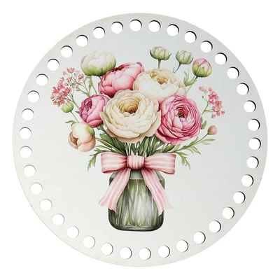 Boglárka csokor - kör 15 cm horgolható alap