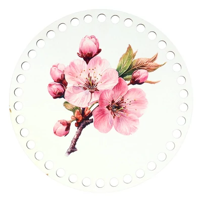 Cseresznyevirág - kör 15 cm horgolható alap