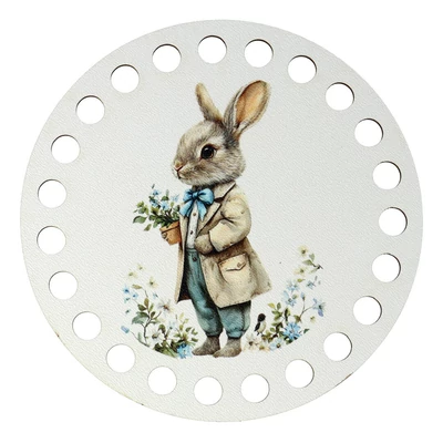 Nyúl úr - 10 cm kör horgolható alap