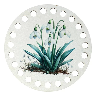 Hóvirág - 10 cm kör horgolható alap