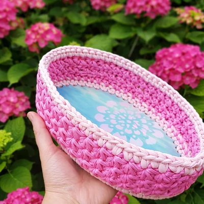 Ovális 25 cm-es horgolható natúr faalap - Bármitartó.hu