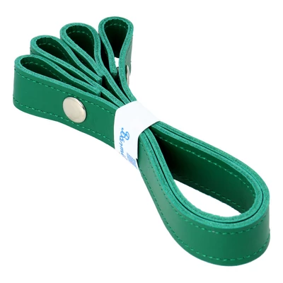 Benetton zöld patentos bőr kézi táskafogó párban 30 cm - Bármitartó.hu