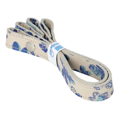Búzavirág mintás patentos bőr kézi táskafogó párban 30 cm - Bármitartó.hu