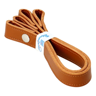Terrakotta színű patentos bőr kézi táskafogó párban 30 cm - Bármitartó.hu