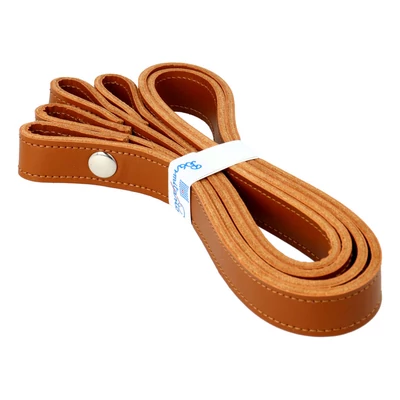 Terrakotta színű patentos bőr táskapánt párban 65 cm - Bármitartó.hu