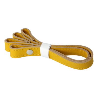 Sárga színű patentos bőr kézi táskafogó párban 30 cm - Bármitartó.hu