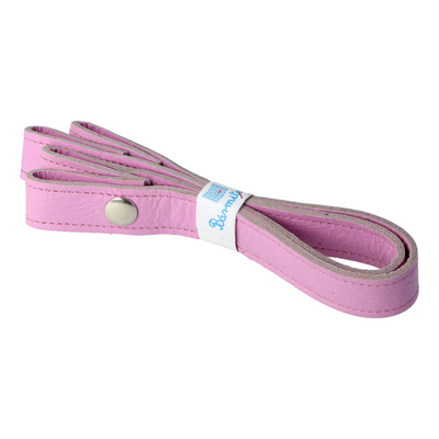 Patentos bőr kézi táskafogó párban - Fényes pink - 30 cm