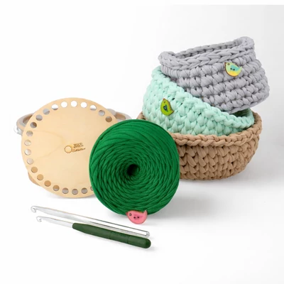 Az első bármitartóm - kezdőcsomag+videó - Zöld fonallal