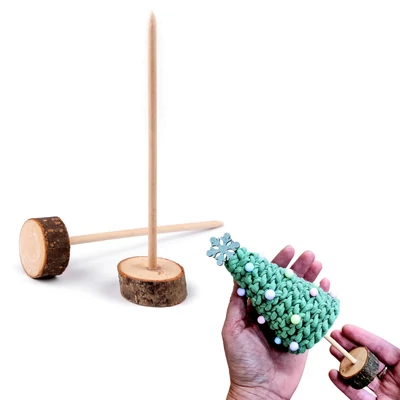 Fa állvány/talapzat horgolt fenyőhöz