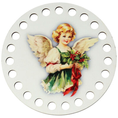 Békebeli angyal - kör 10 cm horgolható alap
