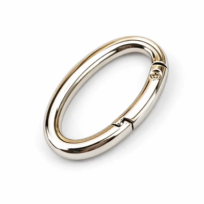 Nyitható táska karabiner karika - 3 cm - ovális alakú