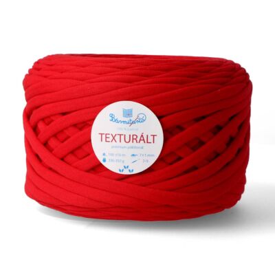 Piros színű texturált prémium pólófonal - Bármitartó.hu