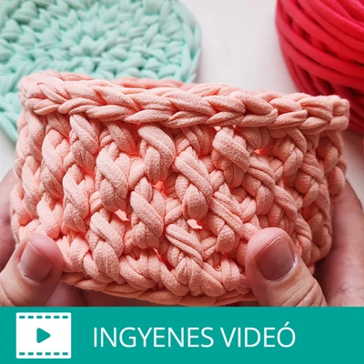 Csavart mintás bármitartó - ingyenes videó