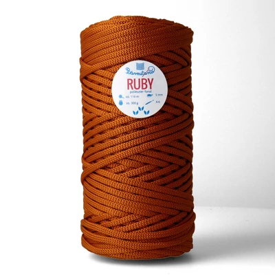 Karamell színű RUBY lapos poliészter fonal - Bármitartó.hu