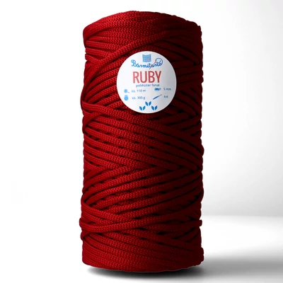 Meggy színű RUBY lapos poliészter fonal - Bármitartó.hu