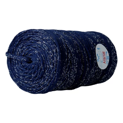 ezüst szállal átszőtt sötétkék színű RUBY lapos poliészter fonal - Bármitartó.hu ezüst szállal átszőtt sötétkék színű RUBY lapos poliészter fonal - Bármitartó.hu