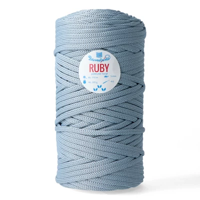 Vintage kék színű RUBY lapos poliészter fonal - Bármitartó.hu