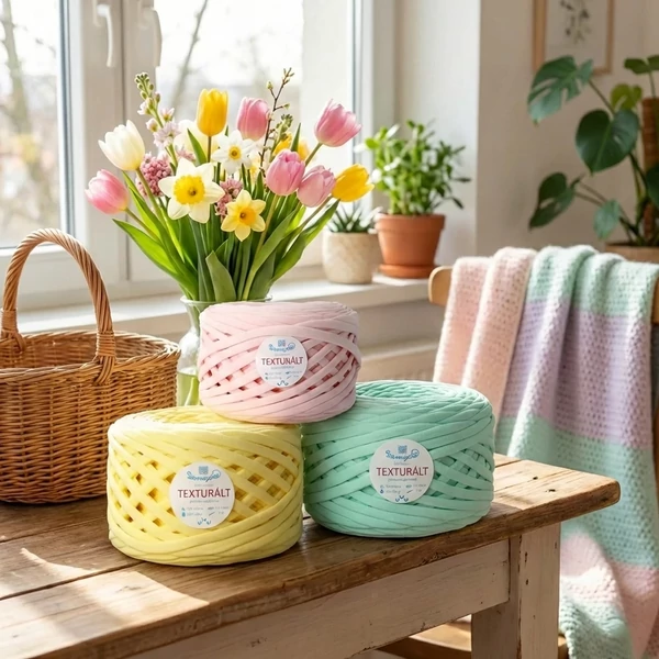 Fonalak tavaszi színekben