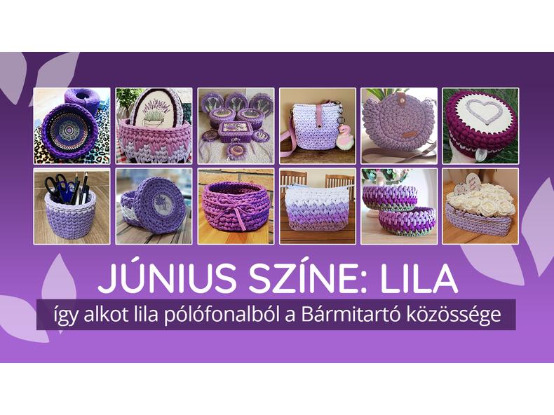 Így alkot lila pólófonalból a Bármitartó közössége