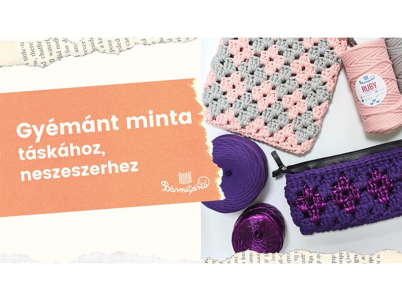 Gyémánt minta horgolása