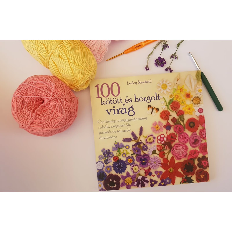 Lesley Stansfield - 100 kötött és horgolt virág (könyv)
