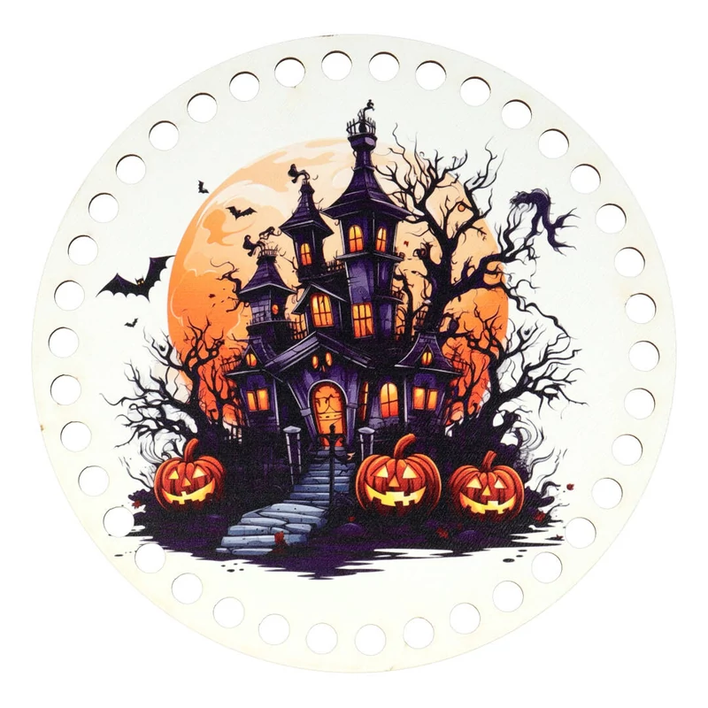 Halloween - kör 15 cm horgolható alap
