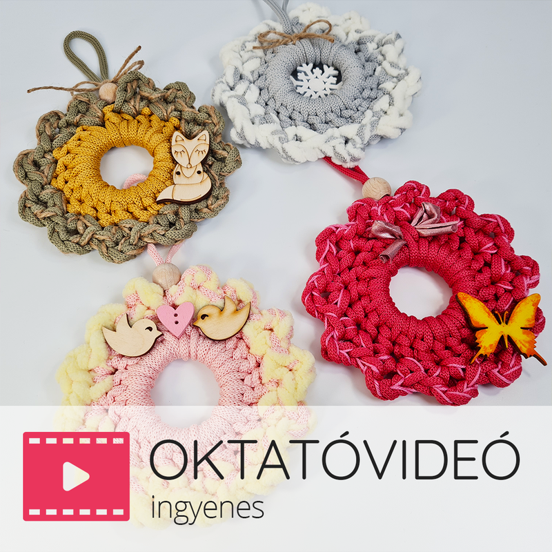 Horgolt kisdíszek tavaszra - ingyenes videó