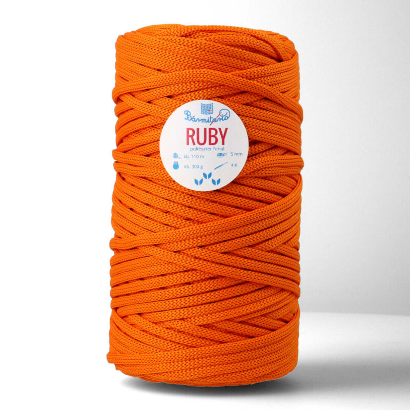 narancs színű RUBY lapos poliészter fonal - Bármitartó.hu