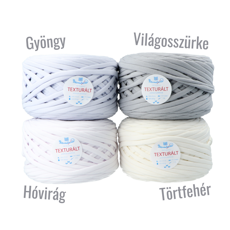 Texturált prémium pólófonal - Törtfehér